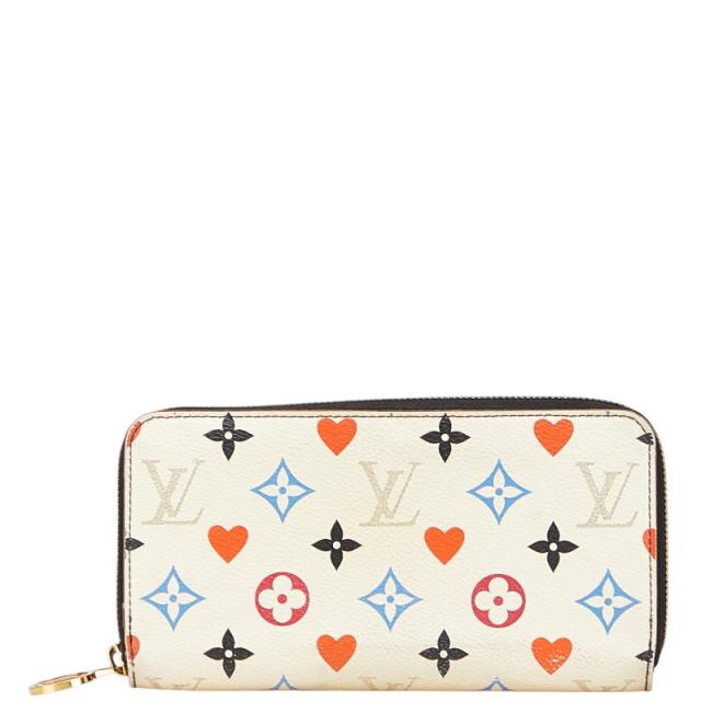 ルイ ヴィトン モノグラム ゲーム オン ジッピーウォレット 長財布 ラウンドファスナー M57491 ホワイト LOUIS VUITTON 【中古】