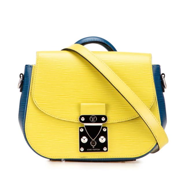 ルイ ヴィトン エピ エデンPM ハンドバッグ ショルダーバッグ 2WAY M40984 イエロー ブルー バイカラー レザー LOUIS VUITTON 【中古】