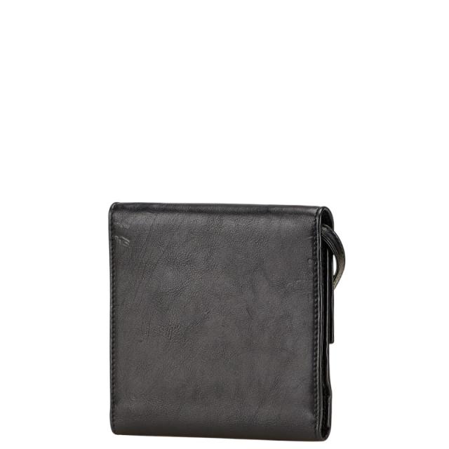 バレンシアガ Bロゴ 三つ折り財布 ショルダーウォレット 580037 ブラック レザー メンズ BALENCIAGA 【中古】_1