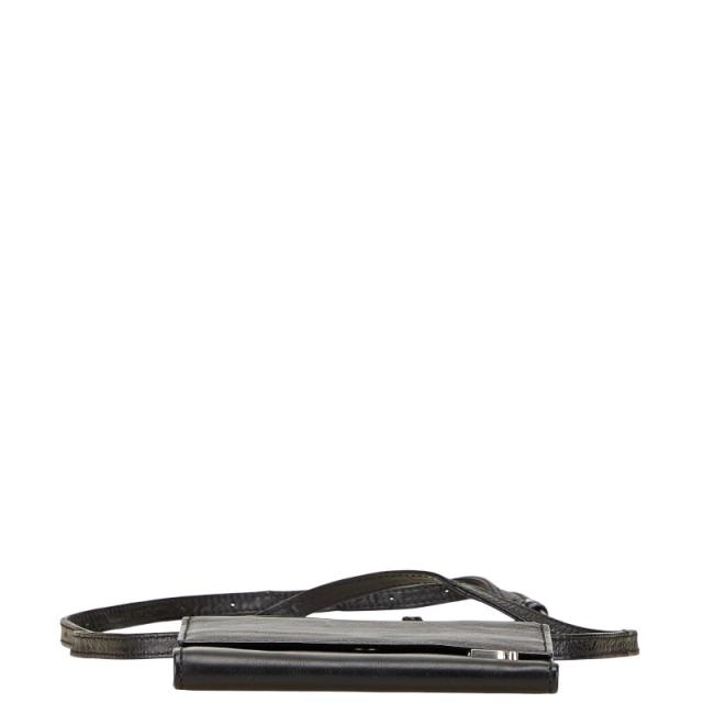 バレンシアガ Bロゴ 三つ折り財布 ショルダーウォレット 580037 ブラック レザー メンズ BALENCIAGA 【中古】_2