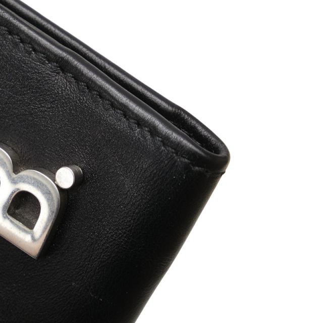 バレンシアガ Bロゴ 三つ折り財布 ショルダーウォレット 580037 ブラック レザー メンズ BALENCIAGA 【中古】_4