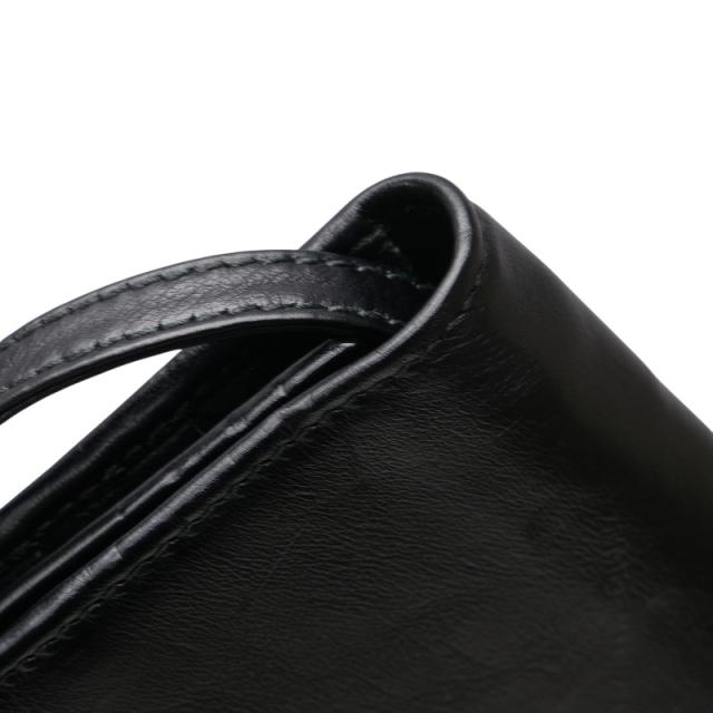 バレンシアガ Bロゴ 三つ折り財布 ショルダーウォレット 580037 ブラック レザー メンズ BALENCIAGA 【中古】_6