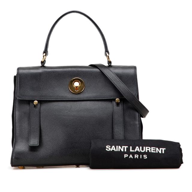 サンローラン ミューズトゥ トートバッグ ショルダーバッグ 2WAY 368228 ブラック レザー レディース SAINT LAURENT 【中古】 サンローラン ミューズトゥ トートバッグ ショルダーバッグ 2WAY