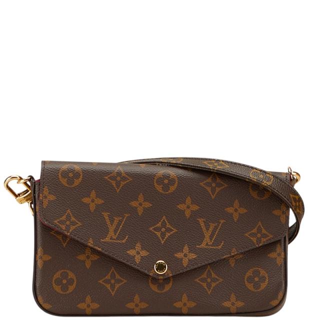 ルイ ヴィトン モノグラム ポシェット フェリシー ショルダーバッグ ポーチ クラッチバッグ M61276 ブラウン LOUIS VUITTON 【中古】