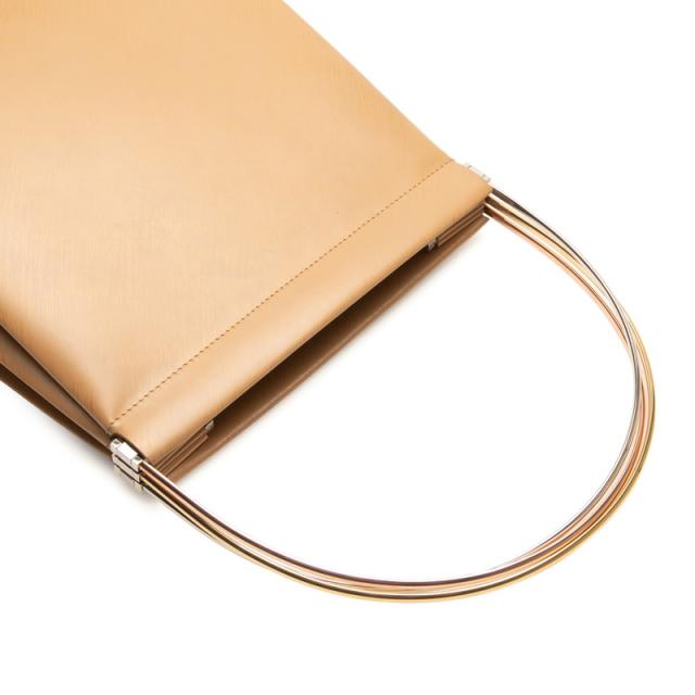 カルティエ トリニティ ハンドバッグ ベージュ レザー レディース