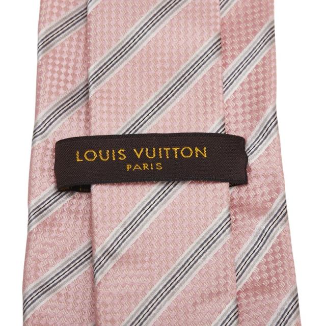 ルイ ヴィトン ネクタイ ピンク グレー シルク メンズ LOUIS VUITTON 【中古】_3
