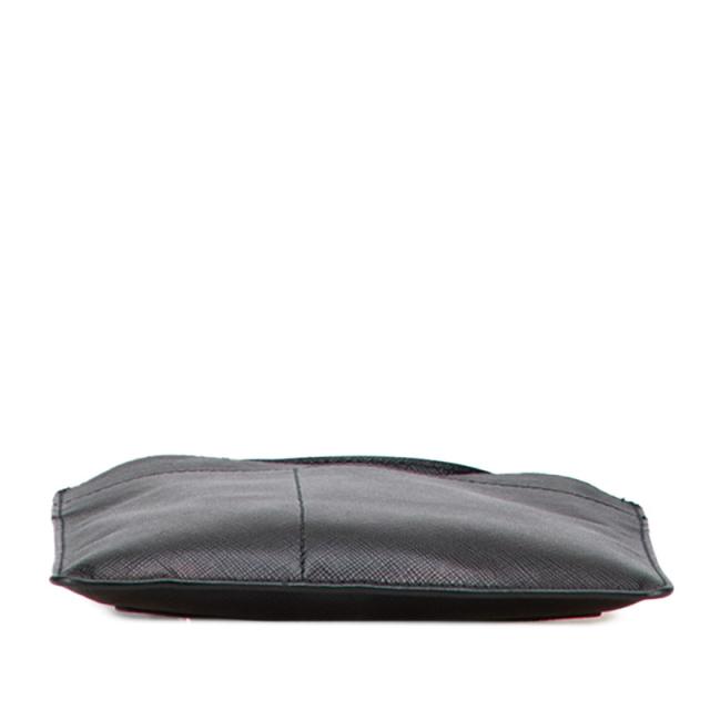 プラダ ロゴ 斜め掛け ショルダーバッグ ブラック サフィアーノ レザー レディース PRADA 【中古】_2