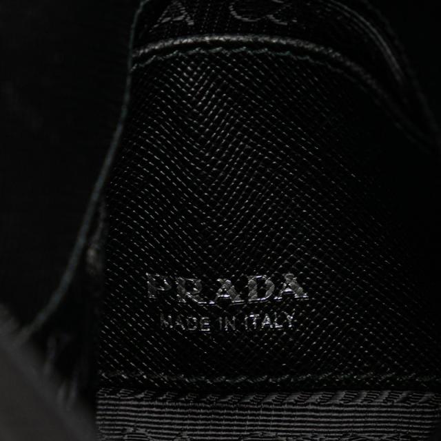 プラダ ロゴ 斜め掛け ショルダーバッグ ブラック サフィアーノ レザー レディース PRADA 【中古】_7