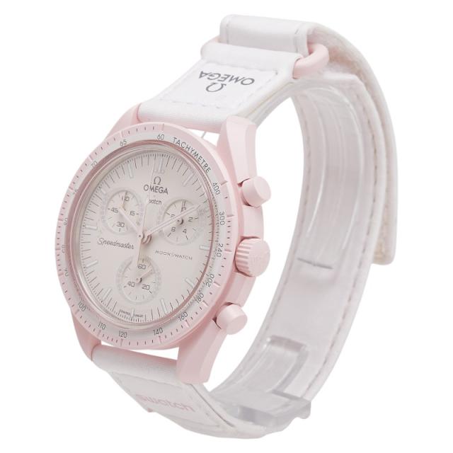 オメガ × スウォッチ スピードマスター ムーンスウォッチ MISSION TO VENUS 腕時計 SO33P100 クオーツ ベージュ OMEGA Swatch【中古】_1