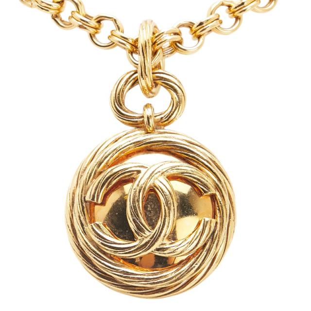 シャネル ヴィンテージ ココマーク ラウンド ミラー ネックレス