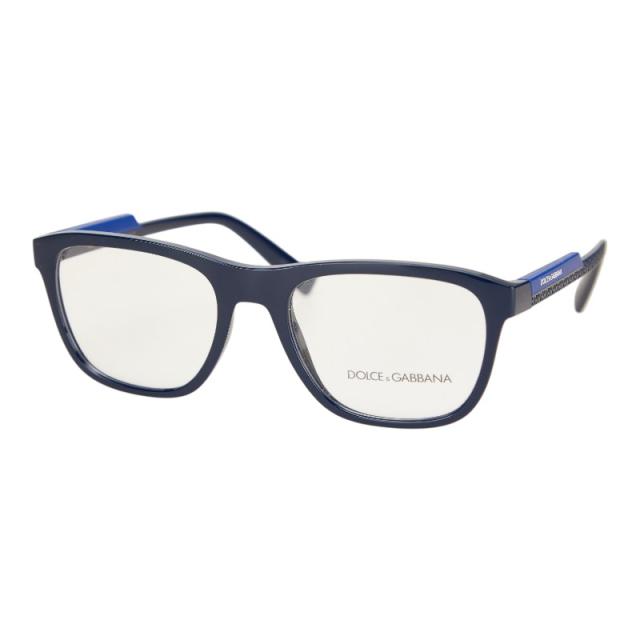 ドルチェアンドガッバーナ DGロゴ メガネ DG5089 ネイビー プラスチック メンズ DOLCE&GABBANA 【中古】