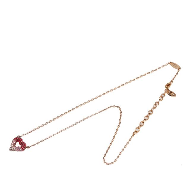 ルイ ヴィトン ストラスハート ネックレス M68159 ゴールド レッド ピンク メッキ ラインストーン レディース LOUIS VUITTON 【中古】_3
