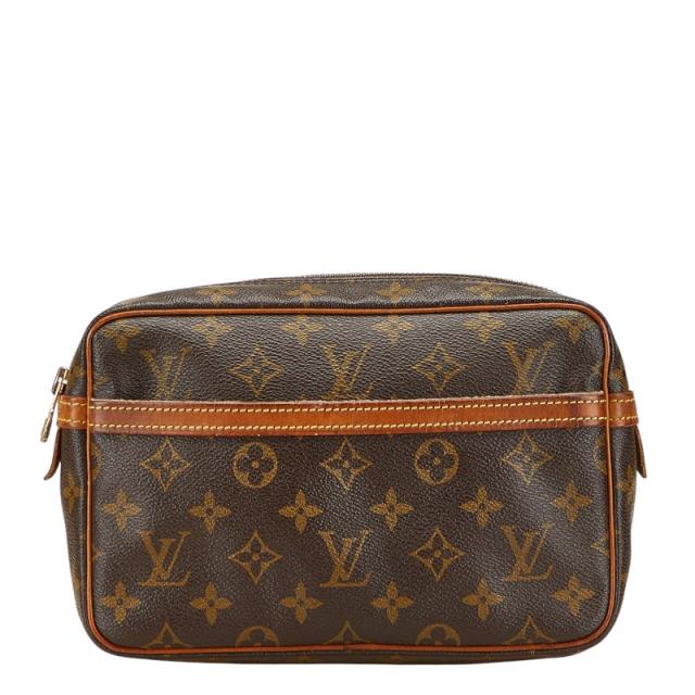 ルイ ヴィトン モノグラム コンピエーニュ23 セカンドバッグ M51847 ブラウン PVC レザー レディース LOUIS VUITTON 【中古】