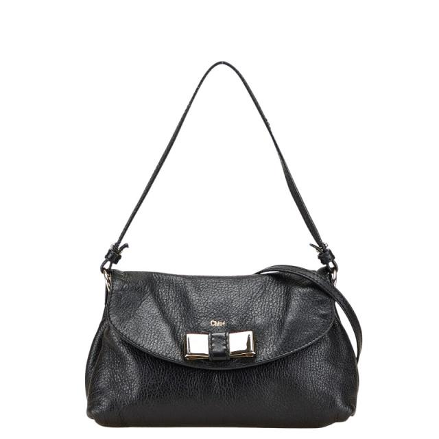 クロエ リリィ ショルダーバッグ ハンドバッグ 2WAY 3P0508 ブラック レザー レディース Chloe 【中古】
