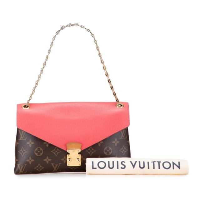 ルイ ヴィトン モノグラム パラス チェーン ショルダーバッグ M50070 ローズリッチ ブラウン PVC レザー LOUIS VUITTON 【中古】 ルイ ヴィトン モノグラム パラス チェーン ショルダーバッグ M50070