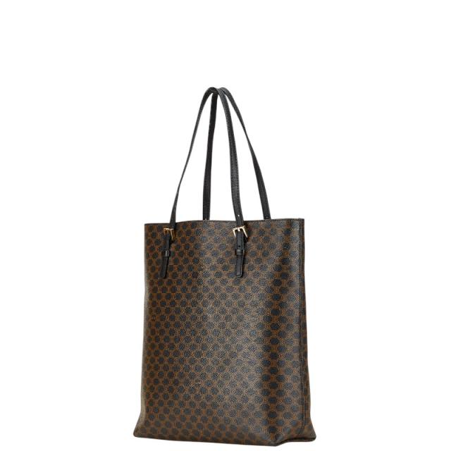 セリーヌ マカダム ハンドバッグ ブラック PVC レザー レディース CELINE 【中古】_1