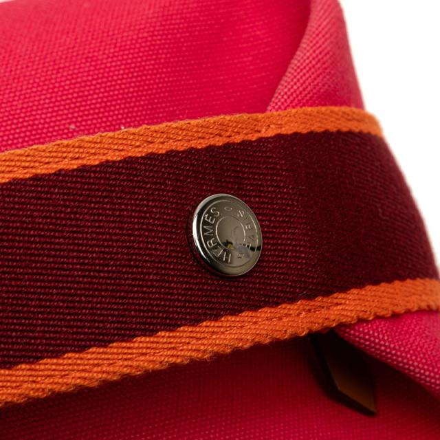 エルメス ブリッドアブラックPM ハンドバッグ ハイビスカス ピンク