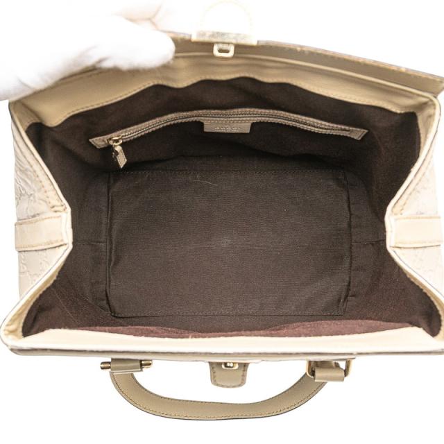 グッチ グッチシマ ハンドバッグ ドクターズバッグ 146002 ベージュ レザー レディース GUCCI 【中古】_7