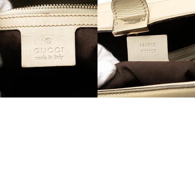 グッチ グッチシマ ハンドバッグ ドクターズバッグ 146002 ベージュ レザー レディース GUCCI 【中古】_9