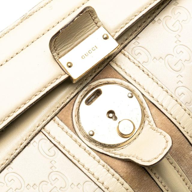 グッチ グッチシマ ハンドバッグ ドクターズバッグ 146002 ベージュ レザー レディース GUCCI 【中古】_6