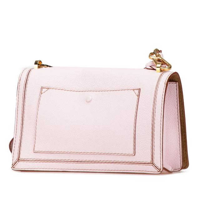 ロエベ バルセロナ ショルダーバッグ ピンク ブラウン レザー レディース LOEWE 【中古】_1