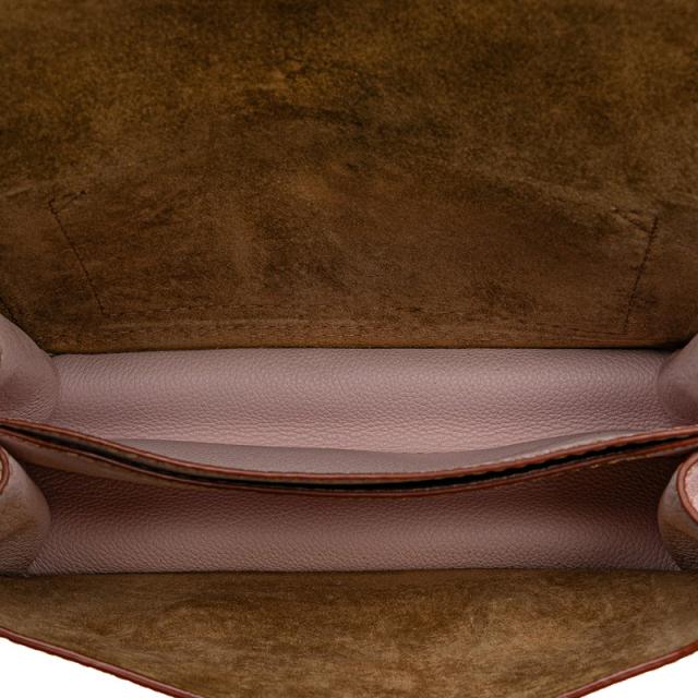 ロエベ バルセロナ ショルダーバッグ ピンク ブラウン レザー レディース LOEWE 【中古】_4