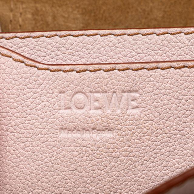 ロエベ バルセロナ ショルダーバッグ ピンク ブラウン レザー レディース LOEWE 【中古】_5