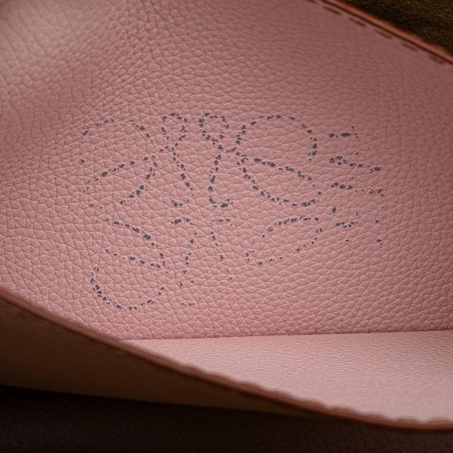 ロエベ バルセロナ ショルダーバッグ ピンク ブラウン レザー レディース LOEWE 【中古】_3