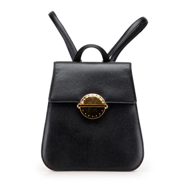 ジバンシー ロゴ リュック バックパック ブラック ゴールド レザー レディース Givenchy 【中古】
