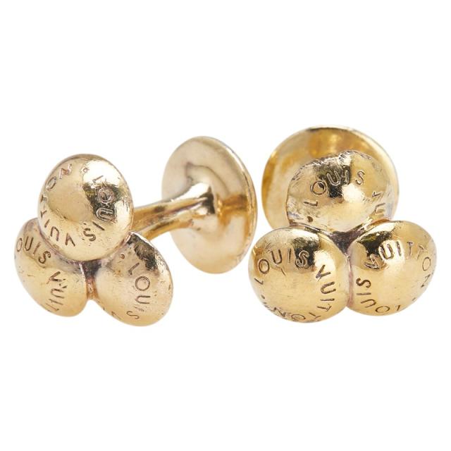 ルイ ヴィトン ブトンドゥマンシェットブーケドクルー カフス M30564 ゴールド メッキ レディース LOUIS VUITTON 【中古】