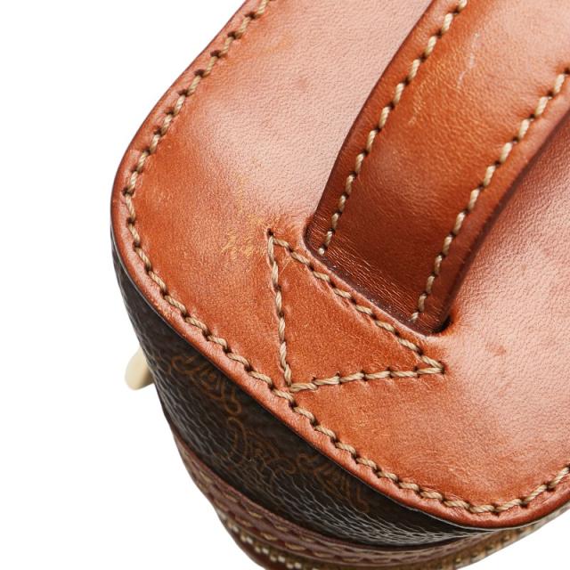 セリーヌ マカダム ハンドバッグ バニティバッグ ブラウン PVC レザー レディース CELINE 【中古】_7