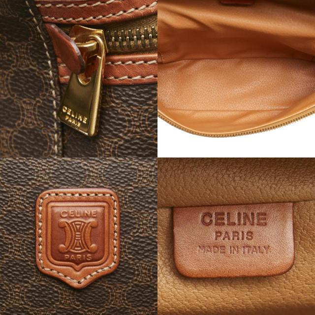 セリーヌ マカダム ハンドバッグ バニティバッグ ブラウン PVC レザー レディース CELINE 【中古】_8