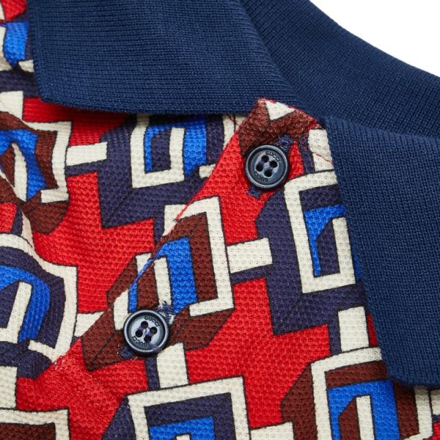 グッチ GGジオメトリック ドッグウェア ペット用 695744 レッド マルチカラー コットン ユニセックス GUCCI 【中古】