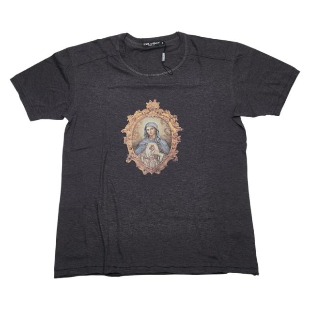 ドルチェアンドガッバーナ 聖母マリア Tシャツ サイズ:46 グレー コットン メンズ DOLCE&GABBANA 【中古】