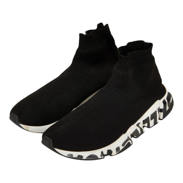 バレンシアガ スピードトレーナー スニーカー サイズ：27 ブラック ファブリック メンズ BALENCIAGA 【中古】