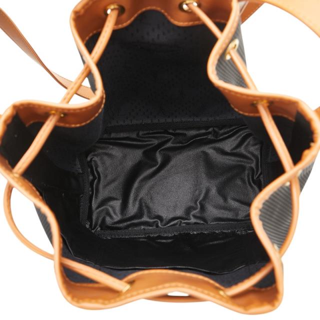 サンローラン YSLロゴ 巾着 ショルダーバッグ ブラック ブラウン