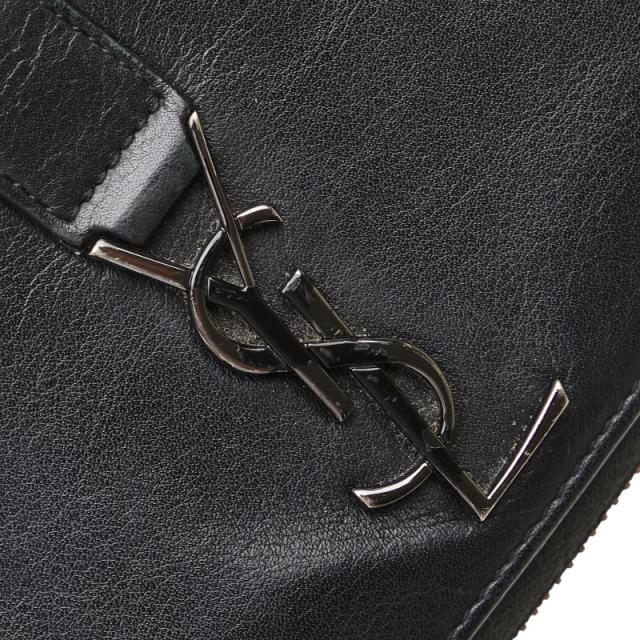 サンローラン YSLロゴ 長財布 414570 ブラック レザー レディース