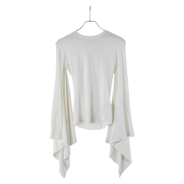 バーバリー フレアスリーブ トップス カットソー サイズ： ホワイト ポリウレタン ビスコース レディース BURBERRY 【中古】