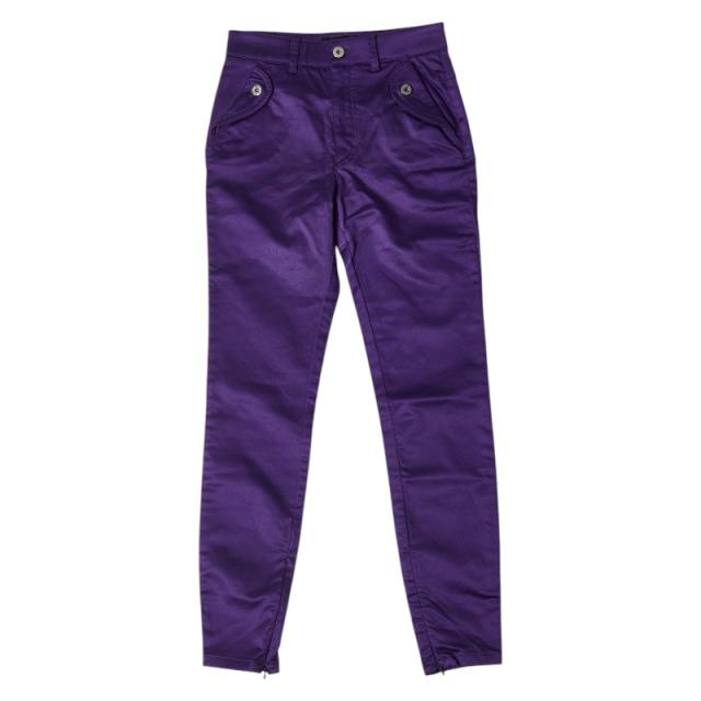 ドルチェアンドガッバーナ パンツ サイズ：38 パープル コットン ビスコース レディース DOLCE&GABBANA 【中古】