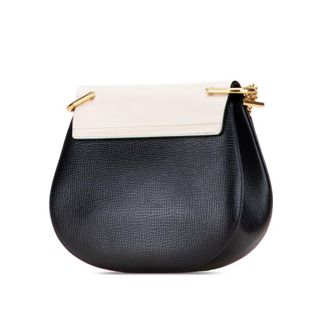 クロエ ドリュー 斜め掛け チェーン ショルダーバッグ ブラック ベージュ レザー レディース Chloe 【中古】_1