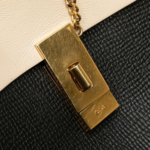 クロエ ドリュー 斜め掛け チェーン ショルダーバッグ ブラック ベージュ レザー レディース Chloe 【中古】_4