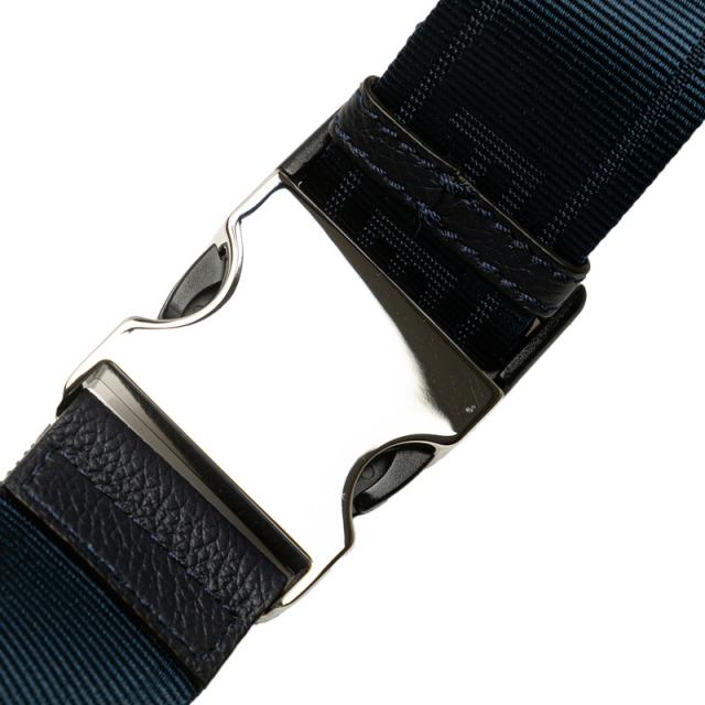 フェンディ ロゴ ボディバッグ ウエストバッグ 7VA562 ネイビー レザー