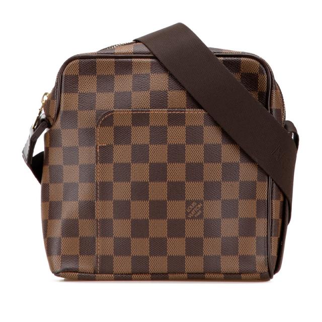 ルイ ヴィトン ダミエ オラフPM 斜め掛け ショルダーバッグ N41442 ブラウン PVC レザー レディース LOUIS VUITTON 【中古】