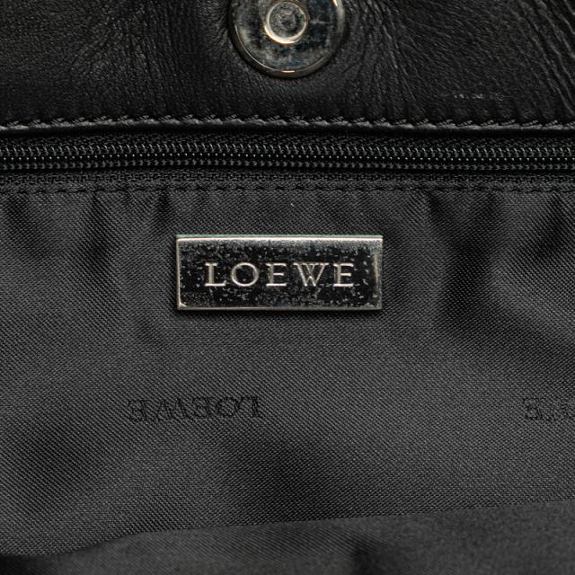 ロエベ アナグラム ハンドバッグ トートバッグ ブラック レザー レディース LOEWE 【中古】_8