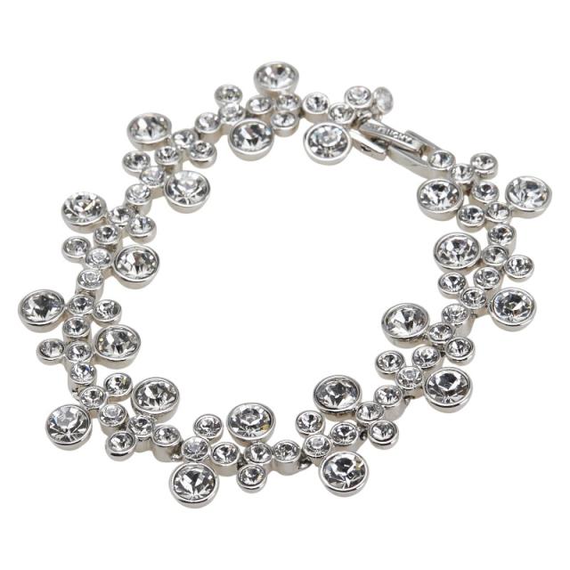 ジバンシー ラインストーン ブレスレット シルバー メタル レディース Givenchy 【中古】