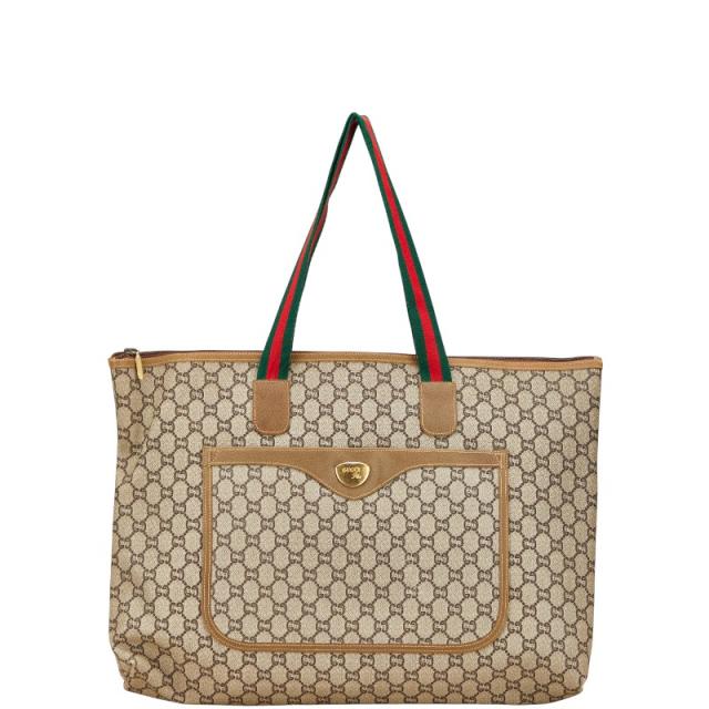 GUCCI オールドグッチ GGプラス シェリーライン 長財布 ネイビー