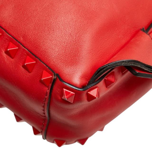 ヴァレンティノ ロックスタッズ リュック バックパック レッド レザー レディース VALENTINO 【中古】_4