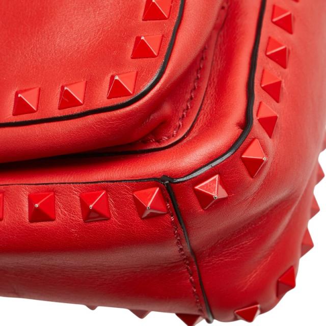 ヴァレンティノ ロックスタッズ リュック バックパック レッド レザー レディース VALENTINO 【中古】_5