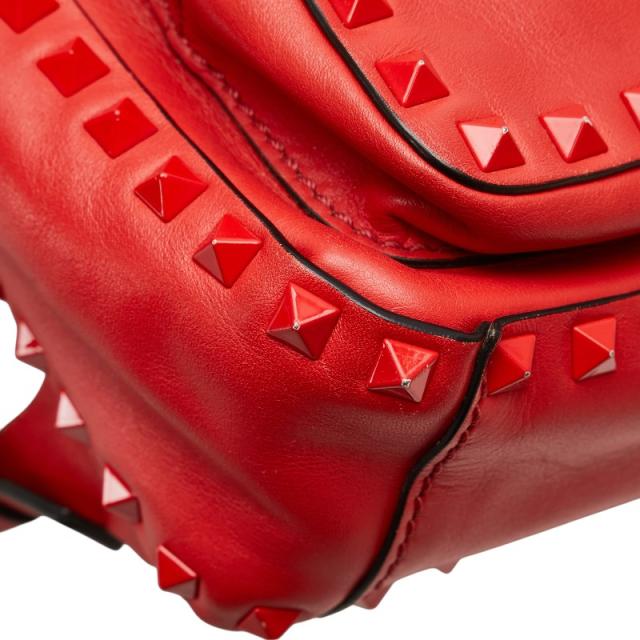 ヴァレンティノ ロックスタッズ リュック バックパック レッド レザー レディース VALENTINO 【中古】_6