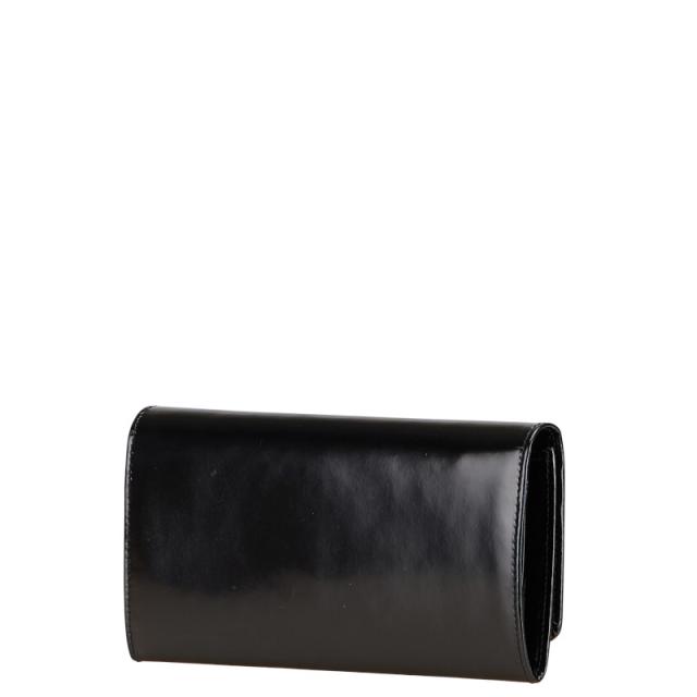 サルヴァトーレフェラガモ ガンチーニ 長財布 227555 ブラック エナメル レザー レディース Salvatore Ferragamo 【中古】 サルヴァトーレフェラガモ ガンチーニ 長財布 227555 ブラック